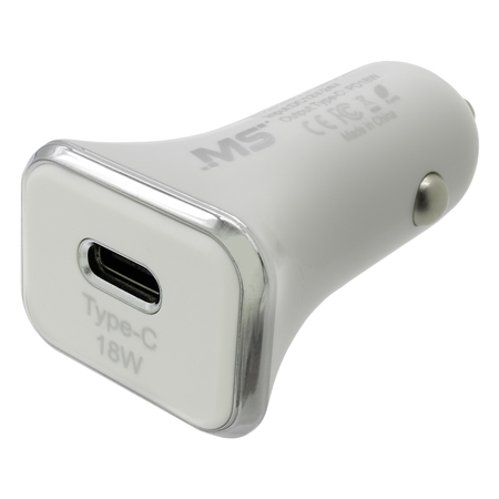 MOBILESPEC MBS 18W Type C Car Charger WH MBULK18WDCWH